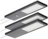 SO-TECH® LED Unterbauleuchte LED Möbelleuchte GIULIA II, stufenlos dimmbar, LED fest integriert, Warmweiß, 2700K, 3er SET mit / ohne Sensor inkl. 33W Trafo schwarz Bild 5