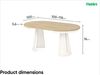MEBLINI Esstisch Rund Ausziehbar aus Metall - 100-176x76 cm - CONEY - Sonoma Eiche/Kaschmir - Loft - Esszimmertisch Modern - Küchentisch - Ausziehtisch - Round Dining Table Bild 3