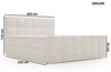 GrainGold Boxspringbett mit Bettkästen ALICANTE, Modern Bett mit Kopfteil, 200x200 cm, Beige (1x Bett + 1x Topper) Bild 4