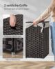 Songmics Wäschekorb handgeflochten, Rattan Schwarz, 90L 46 x 33 x 60 cm Bild 2