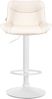 2er Set Barhocker RAGAD - Kunstleder Creme 49x51x85 cm Weiß | Barstuhl Höhenverstellbar Mit Lehne Drehbar Tresenhocker Tresenstuhl Kneipenhocker Bild 2