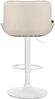 2er Set Barhocker RAGAD - Kunstleder Creme 49x51x85 cm Weiß | Barstuhl Höhenverstellbar Mit Lehne Drehbar Tresenhocker Tresenstuhl Kneipenhocker Bild 5