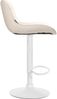 2er Set Barhocker RAGAD - Kunstleder Creme 49x51x85 cm Weiß | Barstuhl Höhenverstellbar Mit Lehne Drehbar Tresenhocker Tresenstuhl Kneipenhocker Bild 3