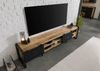 TV-Board Mango 240x45x55 natur klar lackiert / Metall schwarz BLACKBURN #555 Bild 2