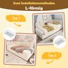 Polsterbett Daybett 90x200 cm Tagesbett Schlafsofa mit Ausziehbett 90x190 cm, Samt, Beige Bild 5