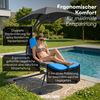 STEELSØN 'Nyria' Schwebeliege mit Sonnenschirm, Hängeliege mit Sitzpolstern, wetterfest, bis 120 kg belastbar, anthrazit Bild 2