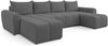 AX LIVING Ecksofas groß Ferrande 317 cm – Sofa dunkelgrau mit Schlaffunktion & Struktur Bild 2