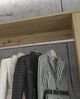 Garderobenschrank SystemX in weiß Hochglanz und Eiche 212 x 193 cm Bild 4