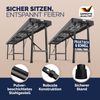 CASARIA® Bierbank, 2er-Set, für 8 Personen, Kunststoff Anthrazit, 43 x 25 x 180 cm Bild 3