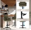 hjh LIVING Barhocker SOLAO LIFE HIGH Arbeitsstuhl Microfaser Höhe (1 St), Tresenhocker höhenverstellbar mit Lehne, Barstuhl gepolstert, drehbar Bild 3