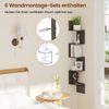5-stöckiges Hängendes Eckregal Schwebendes Bücherregal Wandmontiertes Schweberegal Grau Bild 4