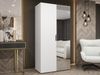 Kleiderschrank Midere 100 mit Frontspiegel (Farbe: Weiß) Bild 2