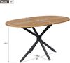 Esstisch 120x80x75,5 cm in Natur, MDF-Tischplatte mit kreuzförmigen Beinen Bild 5