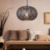 LED Pendellampe, Orientalisch, Metallschirm, silber, D 30 cm Bild 2
