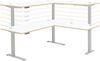 Eckschreibtisch >Memphis< höhenverstellbar, weiß / Artisan / silber - 185x64/129x177 (BxHxT) Bild 2