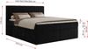 Boxspringbett mit Kopfteil und Topper T25, Cord Bett - TILIANO - 200 x 200 cm - Schwarz Cord - H3 Bild 5