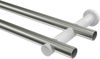 Gardinenstangen-Set Platon Zoena 480 cm (geteilt in 3 x 160 cm), 2-läufig (ohne Ringe), 20 mm Ø Edelstahl-Optik Bild 3