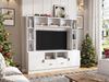 TV-Schrank-Set 180x35x170 cm Weiß, mit 2 Schränken, 2 Schubladen und 11 Fächern Bild 4