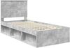 vidaXL Bettrahmen Beton Grau 90 x 190 cm Massives Kiefernholz 3409402 Bild 4