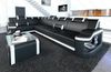 Mini Ecksofa Padua L Form aus Leder - Büffelleder - schwarz-weiß - Links Bild 3