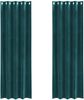 vidaXL Verdunkelungsvorhänge 2 pcs Dunkelgrün 140 x 245 cm Samt 4107211 Bild 2