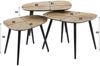 Couchtisch 3er-Set Taroya aus Metall, modern mit Strahlenstruktur, viereckig in Gold und Antik Bronze Bild 4