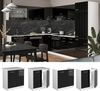 Spülenunterschrank R-Line Schwarz Hochglanz 80 cm , AP Anthrazit Vicco Bild 2
