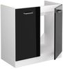Spülenunterschrank R-Line Schwarz Hochglanz 80 cm , AP Anthrazit Vicco Bild 4
