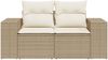 vidaXL Gartensofa mit Kissen 2-Sitzer Beige Poly Rattan 366063 Bild 4