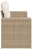 vidaXL Gartensofa mit Kissen 2-Sitzer Beige Poly Rattan 366063 Bild 5