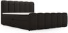 GRAINGOLD Cloud Boxspringbett 160x200, Bett mit Bettkasten, Bouclé-Stoff, mit Kopfteil, Schwarz Bild 2