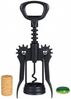 Koopman Korkenzieher Schwarz 16,5 cm Metall, (Stück, 1 tlg, Packung), Metall, Inkl. Flaschenoffner, Schwarz, 16,5x6x4cm Bild 2