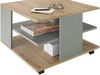 Couchtisch >Fay< 4 Rollen, Artisan Eiche Dekor, Salbei - 70x44x70 (BxHxT) Bild 3