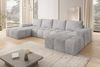 PROMETO Möbel Ecksofa Couch U-Form, Sofa U-Form Teddy-Bouclé, Web oder Cord-Stoff Cento Bild 3