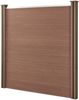 WPC Gartenzaun mit Schrägelement 183x451 cm braun [neu. holz] Bild 2