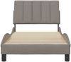 vidaXL Bettgestell ohne Matratze "Hanko" Taupe 90x190 cm Stoff 3310360 Bild 5