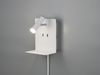 LED Wandspot ELEMENT Weiß mit Schalter, Stecker, USB Ladefunktion, Breite 16cm Bild 3