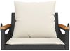 vidaXL Hängesessel mit Kissen Schwarz 63x62x40 cm Poly Rattan 368164 Bild 4