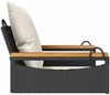 vidaXL Hängesessel mit Kissen Schwarz 63x62x40 cm Poly Rattan 368164 Bild 5