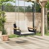 vidaXL Hängesessel mit Kissen Schwarz 63x62x40 cm Poly Rattan 368164 Bild 3