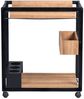 Beistelltisch Tisch RIMA 64x38 cm auf Rollen Dekor Eiche braun Bild 4