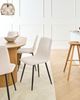 Esszimmerstuhl 4er Set TUSCOLA Stoff Hellbeige Bild 3
