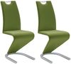 Esszimmerstuhl >Pupik I< (2er Set) in olive aus Metall - 45x102x62cm (BxHxT) Bild 2