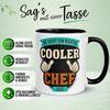 Momentals Tasse Chef – „So sieht ein richtig cooler Chef aus“ – Geschenk Bester Chef, Gratis Versand · Links-&Rechtshänder · Spülmaschinenfest Bild 2