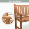 Gartenbank Holz 3-4 Sitzer EGON - Wetterfest 150cm | Parkbank aus Pappelholz | Sitzbank Holzbank Balkonbank Bank für Balkon Terrasse & Garten Bild 4