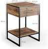 Nachttisch Fyrk Antikholz 2er Set Vicco Bild 3
