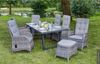 Gartentisch Denver Keramiktisch Esstisch mit V-Fuß 200x100x75cm Keramik Anthrazit Bild 3