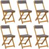 vidaXL Außen Bistro-Stühle 6 pcs Dunkelgrau 40 x 53 x 80 cm 3416289 Bild 2