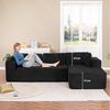 COMHOMA Sofa Big-Sofa, L-förmige Sofa, Couch Ecksofa, Chaiselongue Schlafsofa, mit tiefer Sitzfläche und breiten Armlehnen, Cordstoff Bild 3