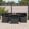 vidaXL Garten Essgruppe mit Kissen 7 pcs Schwarz und Braun 3349792 Bild 3
